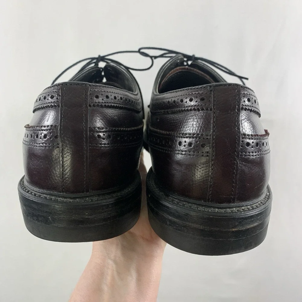 Executive Imperial Mens Brogue Wingtip Derby Dress Shoes Size 11 D Burgundy USA